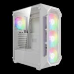 Gamdias Aura GC1 Elite WH ARGB Tempered Glass White - Image 2