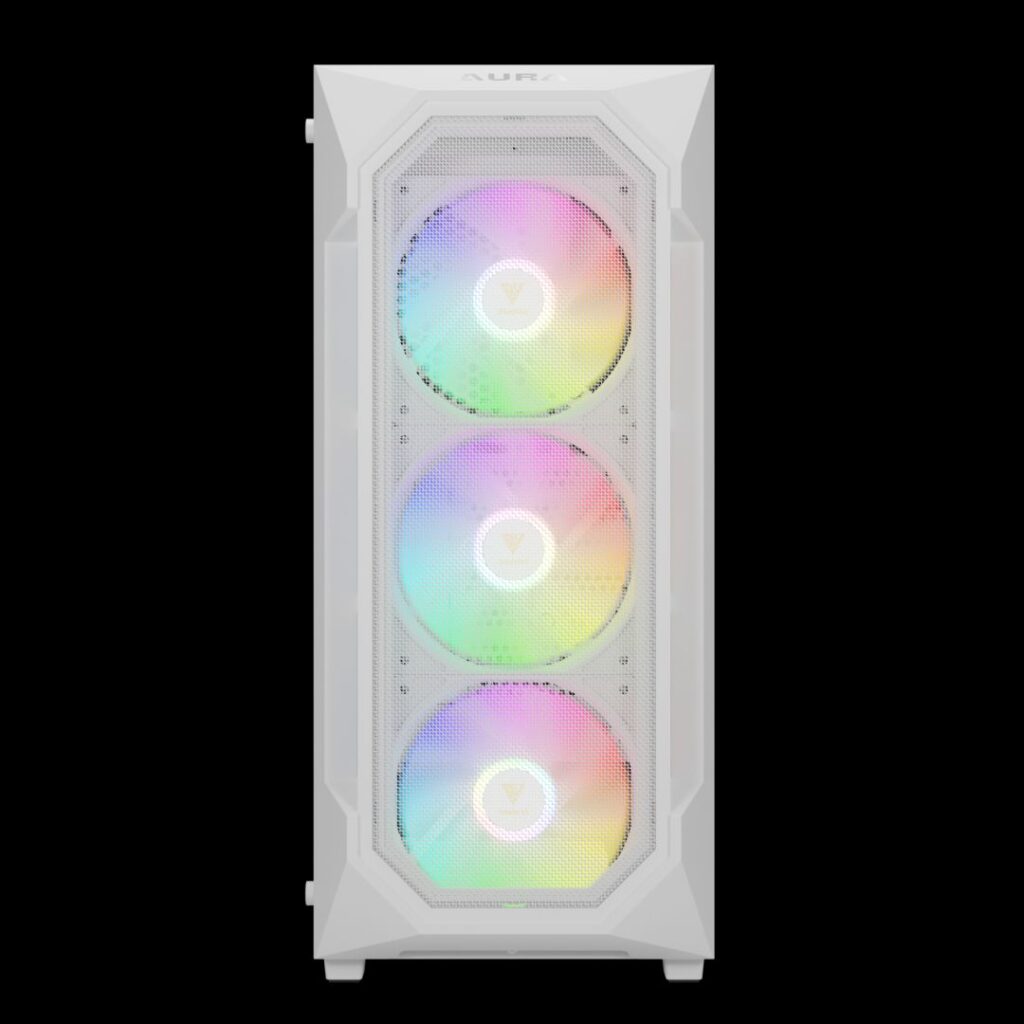 Gamdias Aura GC1 Elite WH ARGB Tempered Glass White - Image 5