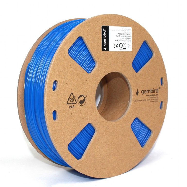 Gembird 3DP-ABS1.75-01-B ABS Filament Blue 1,75mm 1kg - Image 2