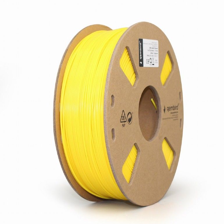 Gembird 3DP-ABS1.75-01-Y ABS Filament Yellow 1,75mm 1kg - Image 1