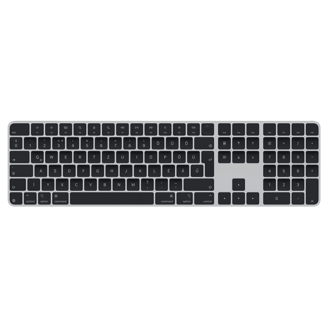 Apple Magic Keyboard (2024) w Touch ID and Numeric Keypad - Hungarian - Black Keys - Image 1