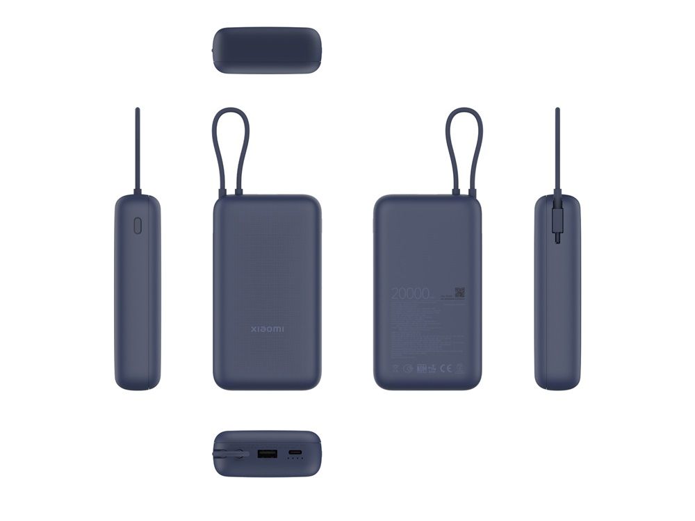 Xiaomi 33W 20000mAh PowerBank (Integrated Cable) Blue - Image 2