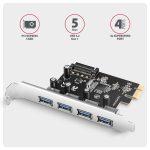 AXAGON PCEU-430RS PCIe Controller 4x ext. USB-A 5Gbps port - Image 2
