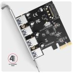 AXAGON PCEU-430RS PCIe Controller 4x ext. USB-A 5Gbps port - Image 3