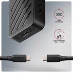 Axagon EEM2-20G USB-C 20Gbps - M.2 NVMe külső SSD ház - Image 7