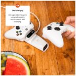 FIXED Kettős töltőállomás Xbox Series S, X kontrollerhez és One vezeték nélküli vezérlőkhöz, fehér - Image 7