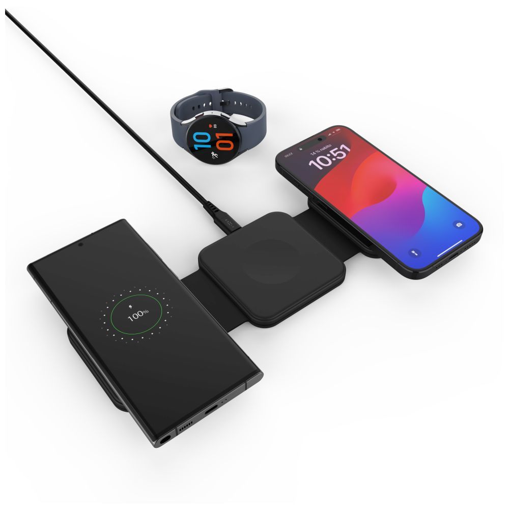 FIXED vezeték nélküli töltőállomás Samsung készülékekhez, fekete - Image 1