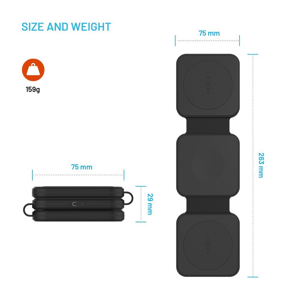 FIXED vezeték nélküli töltőállomás Samsung készülékekhez, fekete - Image 6