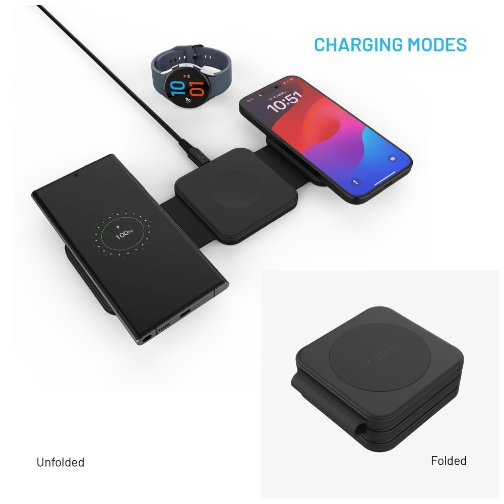 FIXED vezeték nélküli töltőállomás Samsung készülékekhez, fekete - Image 7