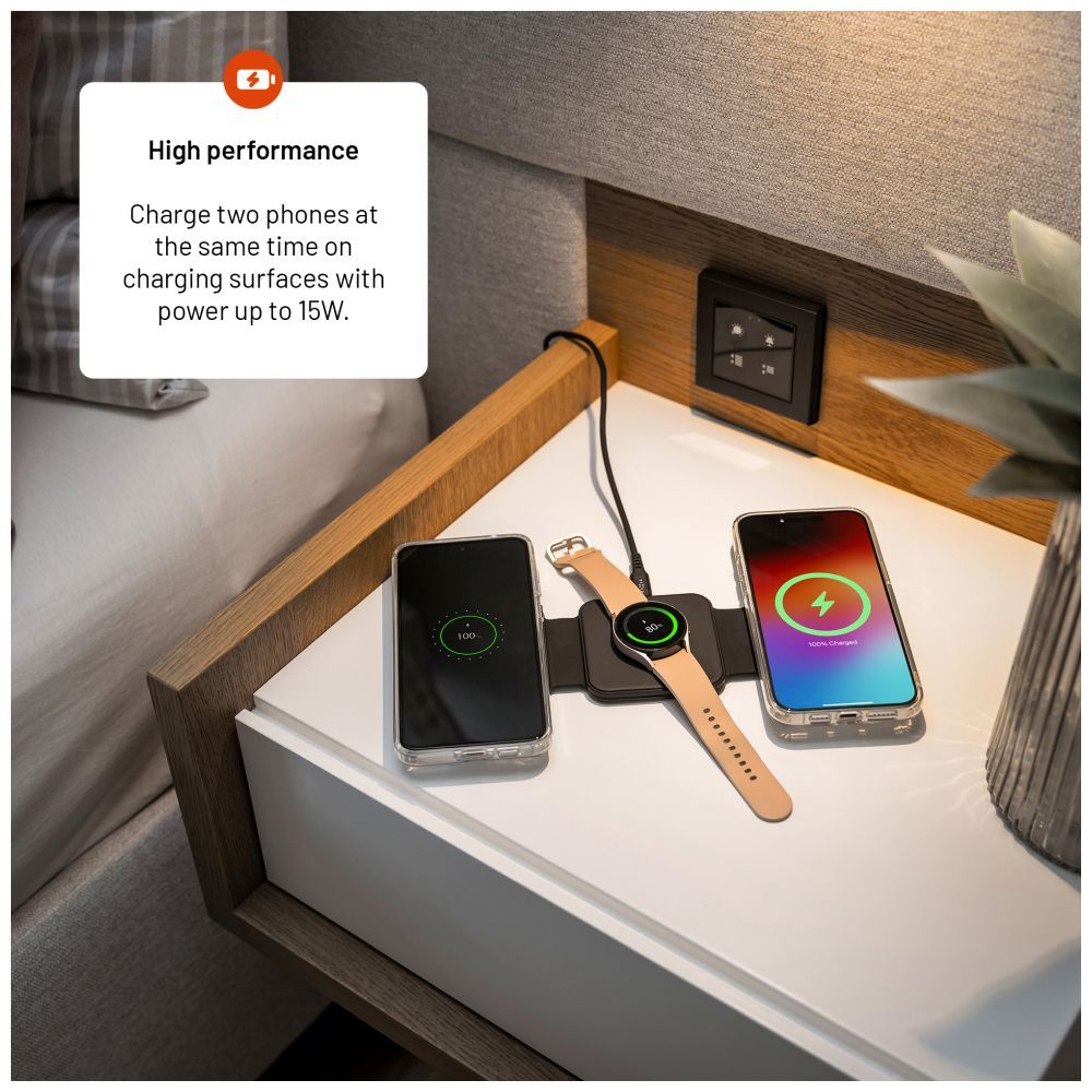 FIXED vezeték nélküli töltőállomás Samsung készülékekhez, fekete - Image 9