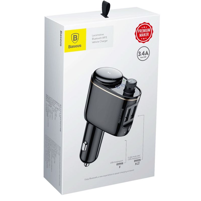 Baseus Locomotive Bluetooth FM Transzmitter Black - Image 10