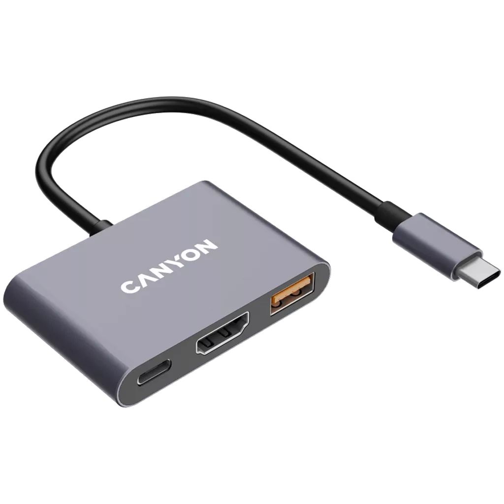 Canyon CNS-TDS4 3 Ports USB-C HUB Grey - Image 4