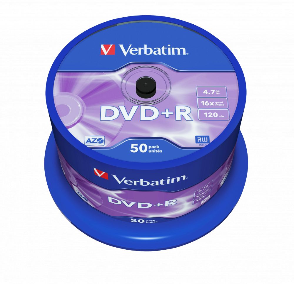 Verbatim DVD+R 4,7Gb 16x Hengeres 50db/csomag (50-es címke) - Image 1