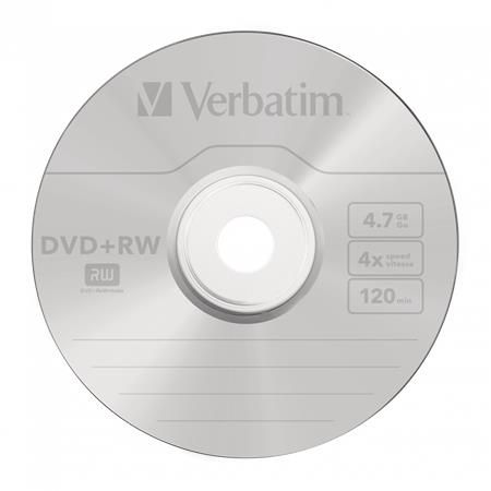 Verbatim DVD+RW 4,7Gb 4x Normál tok 1db/csomag (1-es címke) - Image 2
