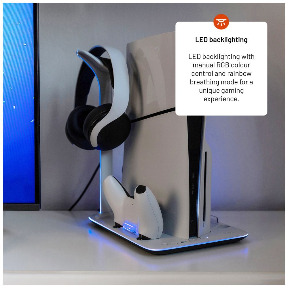 FIXED Multifunkciós állvány PS5-höz, fekete és fehér - Image 11