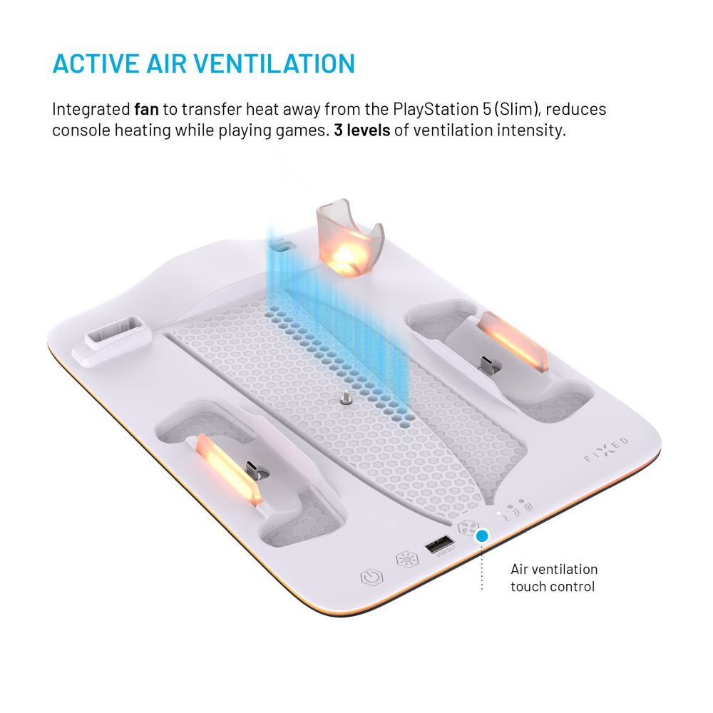FIXED Multifunkciós állvány PS5-höz, fekete és fehér - Image 5