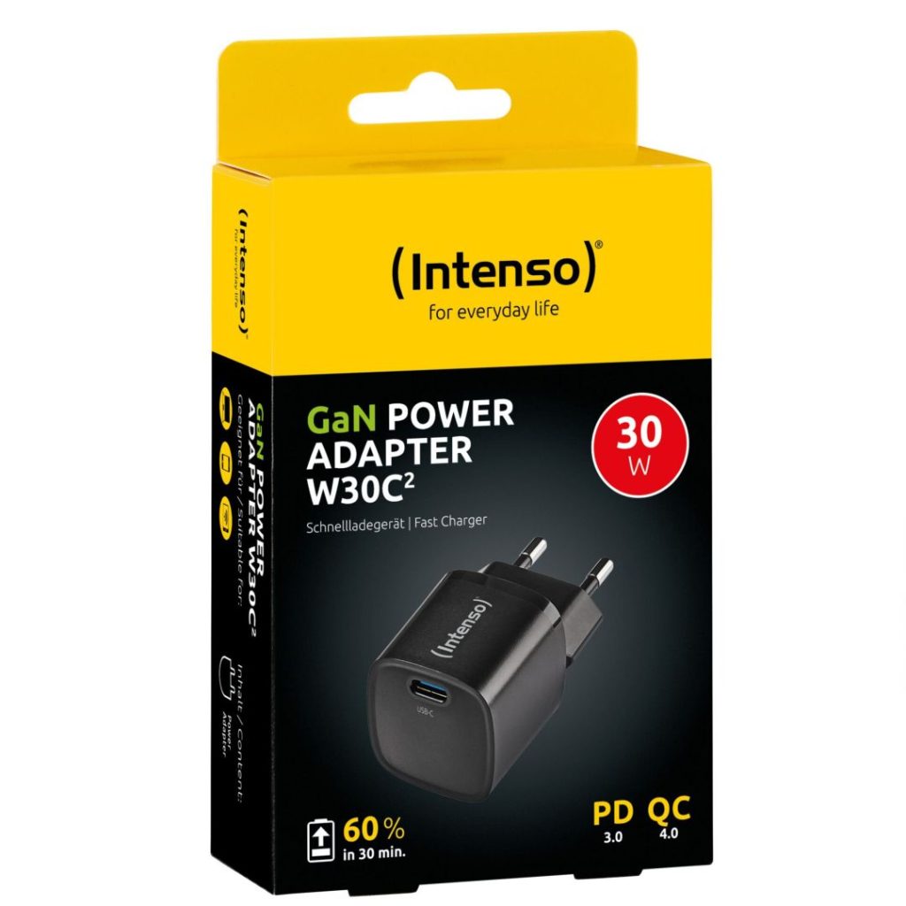 intenso-w30c-power-adapter-black_1.jpg Intenso W30C² Power Adapter Black - Image 1
