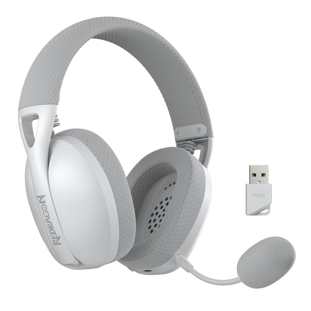 Redragon H848 Wireless Bluetooth Gaming Headset Grey - Image 1