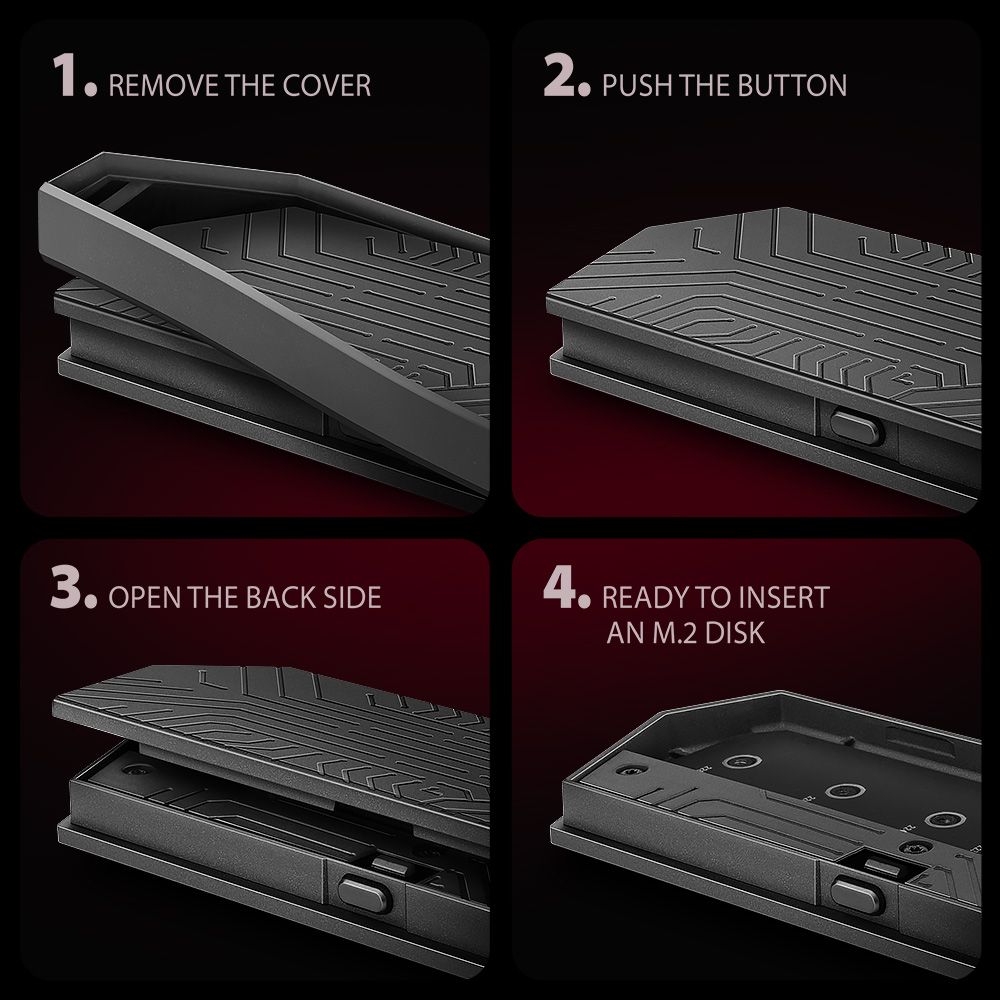 AXAGON EEM2-GAM USB-C 10Gbps M.2 NVMe & SATA SSD Game M.2 Box - Image 8