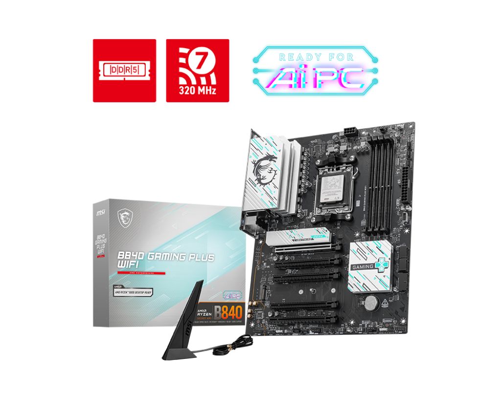 MSI Gaming Plus Wi-Fi AMD B840 AM5 ATX alaplap - Image 1