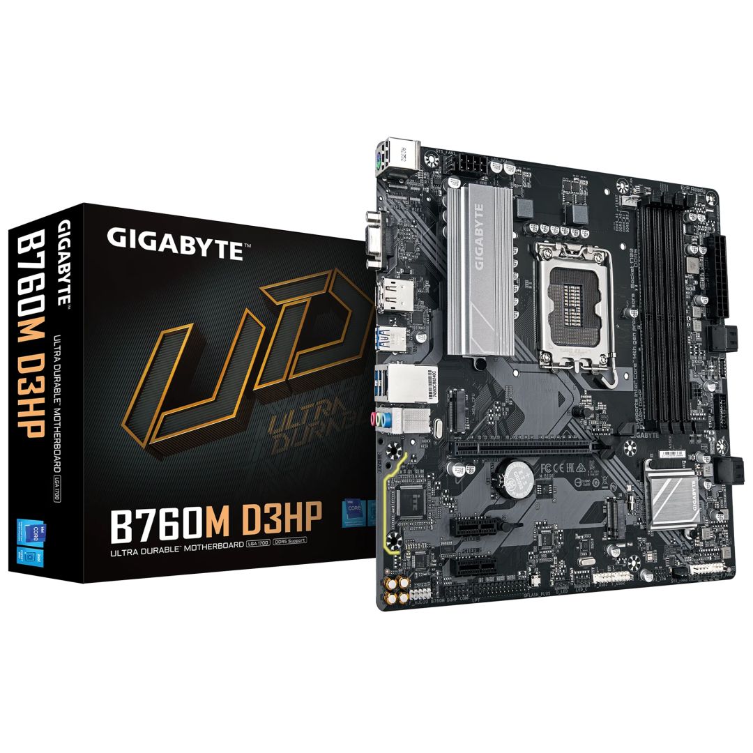 GIGABYTE Alaplap S1700 B760M D3HP INTEL B760, mATX - Image 1