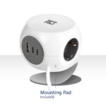 ACT Power Strip Cube F Socket Hálózati Elosztó 3DIN 1,5m White - Image 4