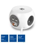 ACT Power Strip Cube E Socket Hálózati Elosztó Kapcsolóval 3DIN 1,5m White - Image 9