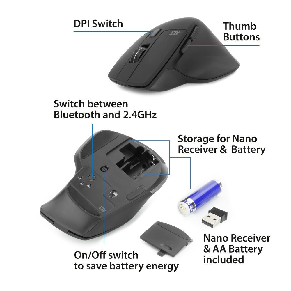 ACT AC5146 Wireless Bluetooth Mouse Black - Image 4