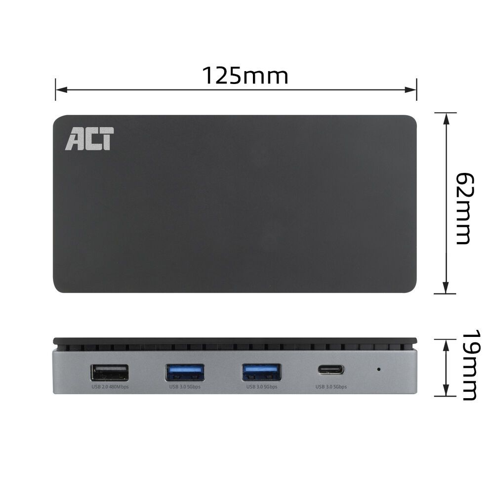 ACT AC7093 USB-C 4K MST Docking Station Silver - Image 9