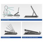 ACT AC8145 Összecsukható laptop állvány 5 állítható magasságú pozícióval - Image 3