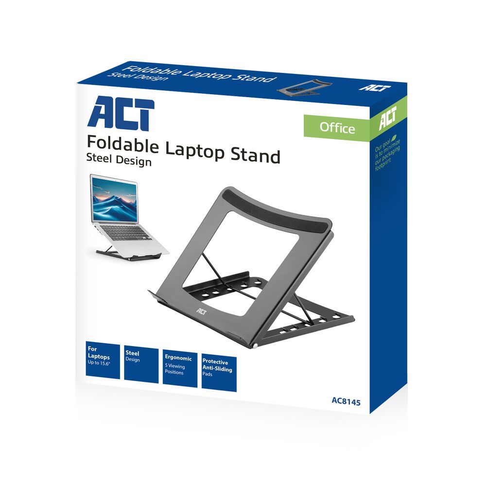 ACT AC8145 Összecsukható laptop állvány 5 állítható magasságú pozícióval - Image 9