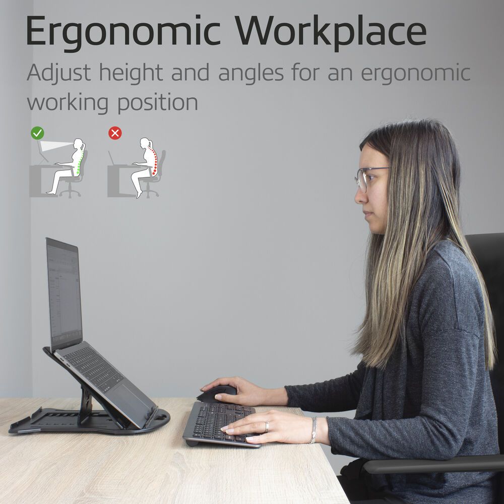 ACT AC8150 Összecsukható laptopállvány 7 állítható magasságú pozícióval - Image 7