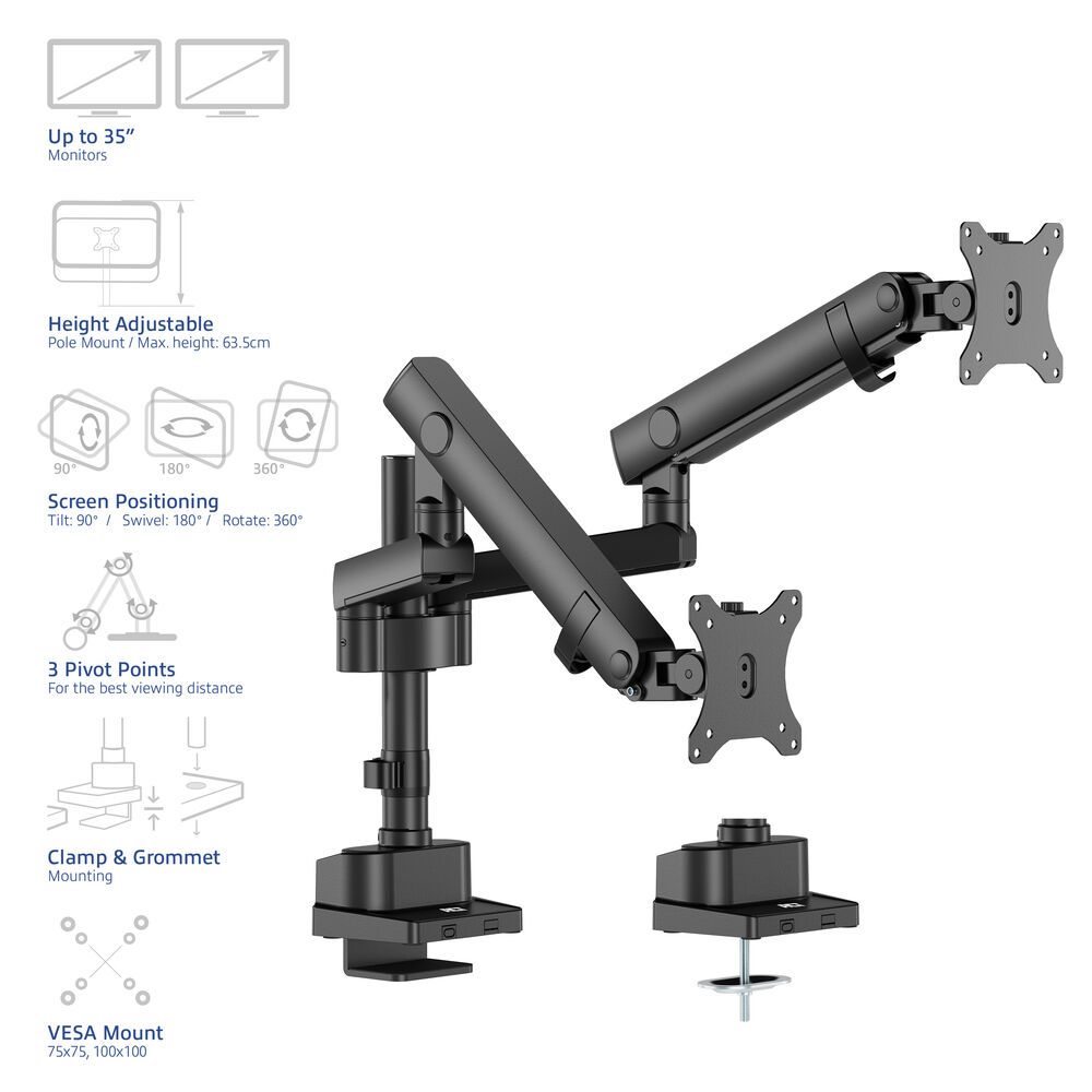 act-ac8328-dual-monitor-arm-office-solid-pro-with-mechanical-spring_2.jpg ACT AC8328 Dual monitor arm office solid pro, with mechanical spring - Image 2