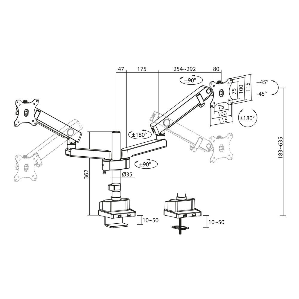 act-ac8328-dual-monitor-arm-office-solid-pro-with-mechanical-spring_8.jpg ACT AC8328 Dual monitor arm office solid pro, with mechanical spring - Image 8