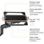 ACT AC8341 Single Monitor Arm and Laptop Arm Office Premium with Gas Spring Pole Mounted - Image 5