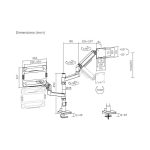 ACT AC8341 Single Monitor Arm and Laptop Arm Office Premium with Gas Spring Pole Mounted - Image 8