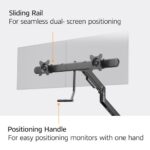 ACT AC8344 Dual Monitor Arm Office Premium with Gas Spring Crossbar - Image 8