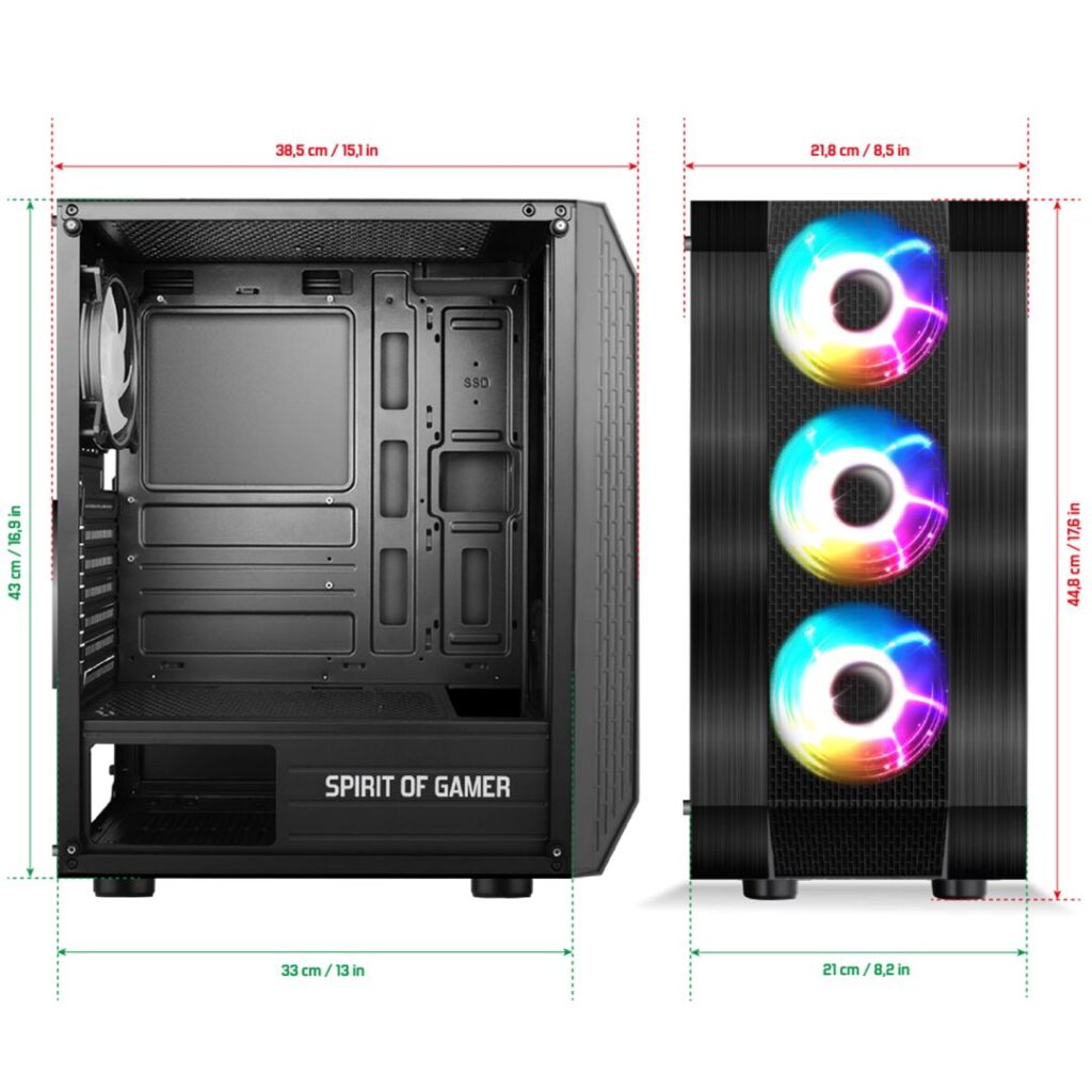 Spirit Of Gamer Rogue 6 Tempered Glass Black - Image 6
