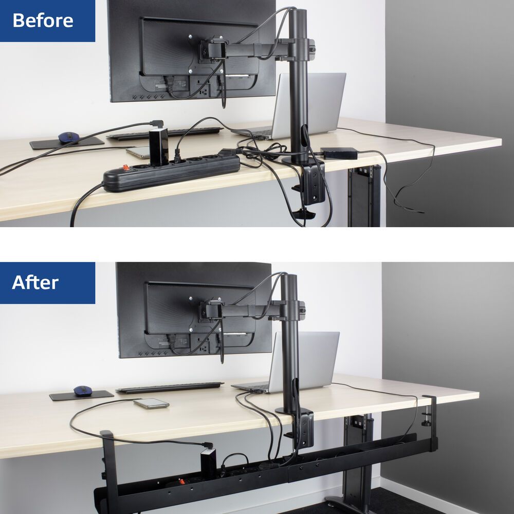 act-ac8376-under-desk-extendable-cable-management-tray-with-clamp-mount_4.jpg ACT AC8376 Under Desk Extendable Cable Management Tray with Clamp Mount - Image 4