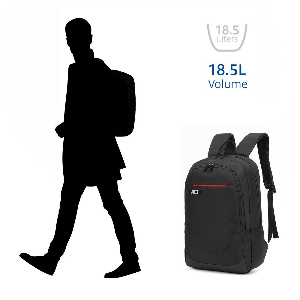 ACT AC8565 Suburb Backpack for laptops up to 15,6" Black - Image 4