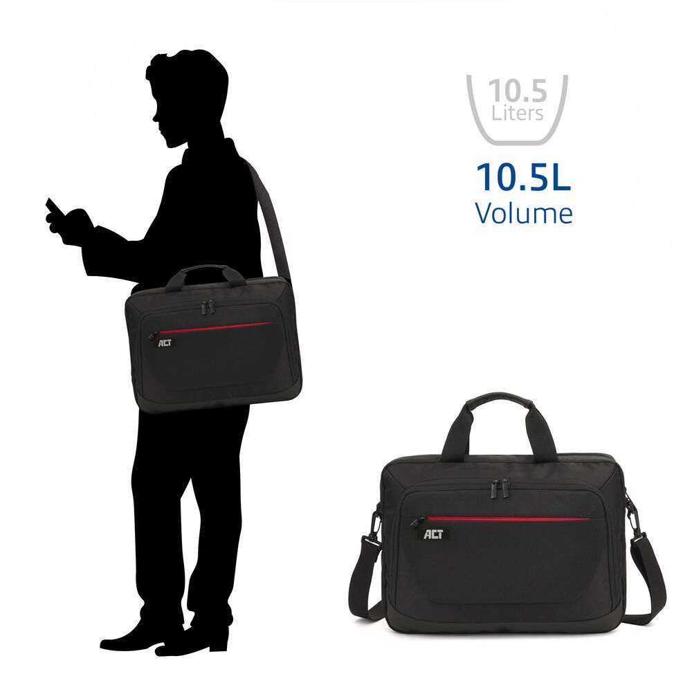 ACT AC8570 Suburb shoulder bag for laptops up to 15,6" Black - Image 5