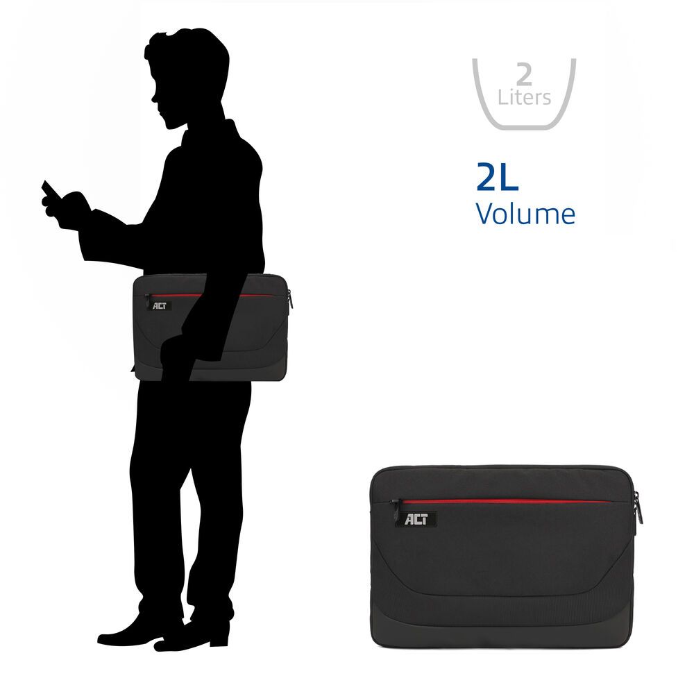 ACT AC8575 Suburb Laptop Sleeve 13,3" Black - Image 6