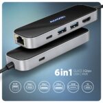 AXAGON HMC-6GLN USB-C 5Gbps Glass 6in1 hub Black - Image 2