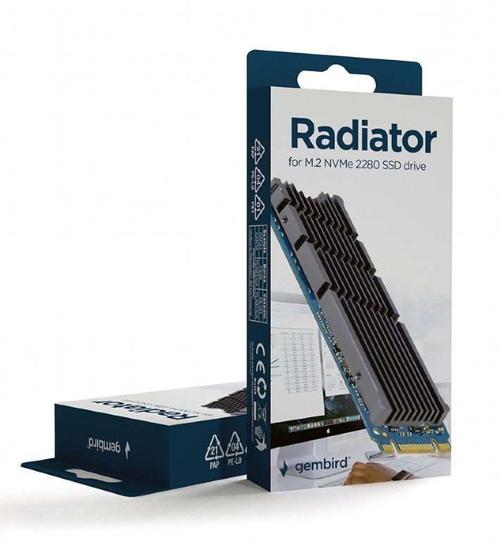 Gembird EE2280-R-01 M.2 NVMe 2280 SSD drive Radiator - Image 5