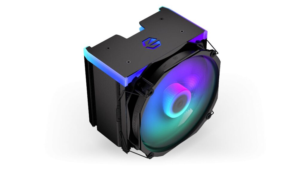 Endorfy CPU Cooler - Fortis 5 Black ARGB (14 cm, 4 pin, 6x heatpipe, PWM, TDP 220W, fekete) - Image 8