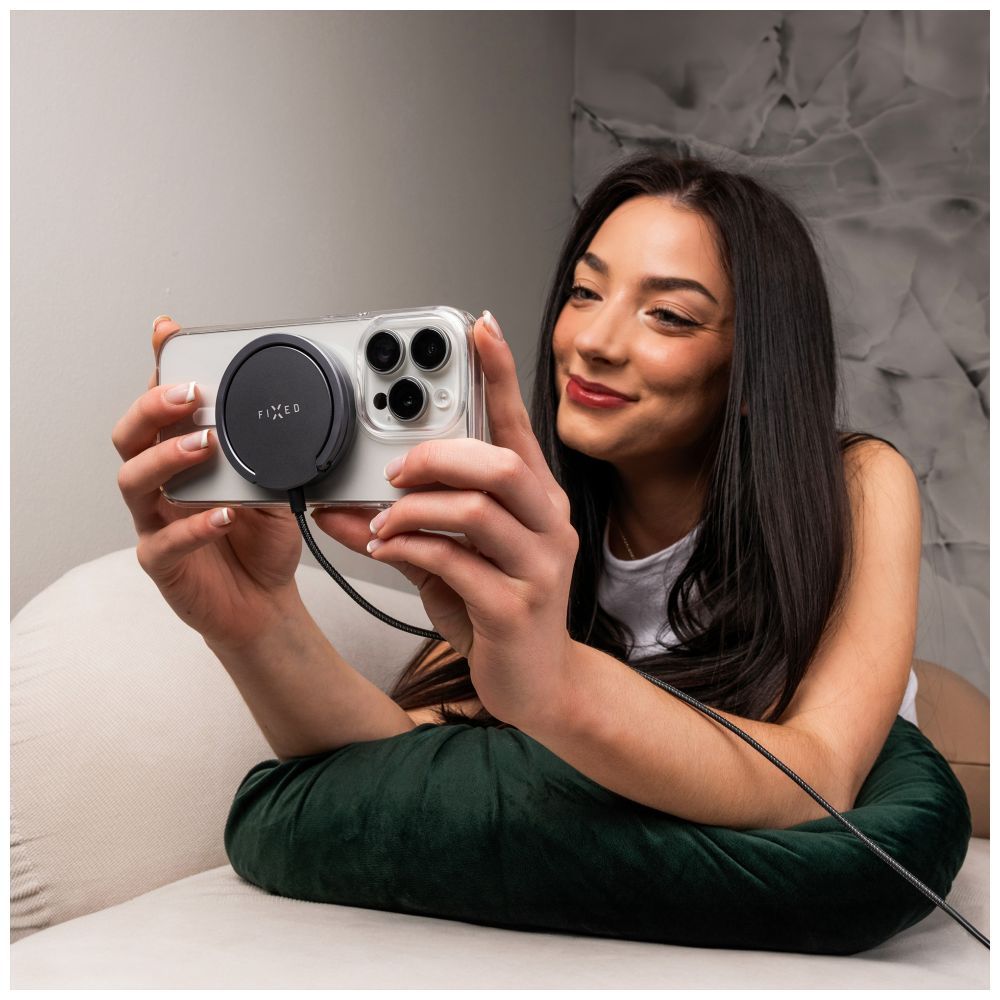 FIXED MagPad Qi2 vezeték nélküli töltő, MagSafe támogatás szürke - Image 10