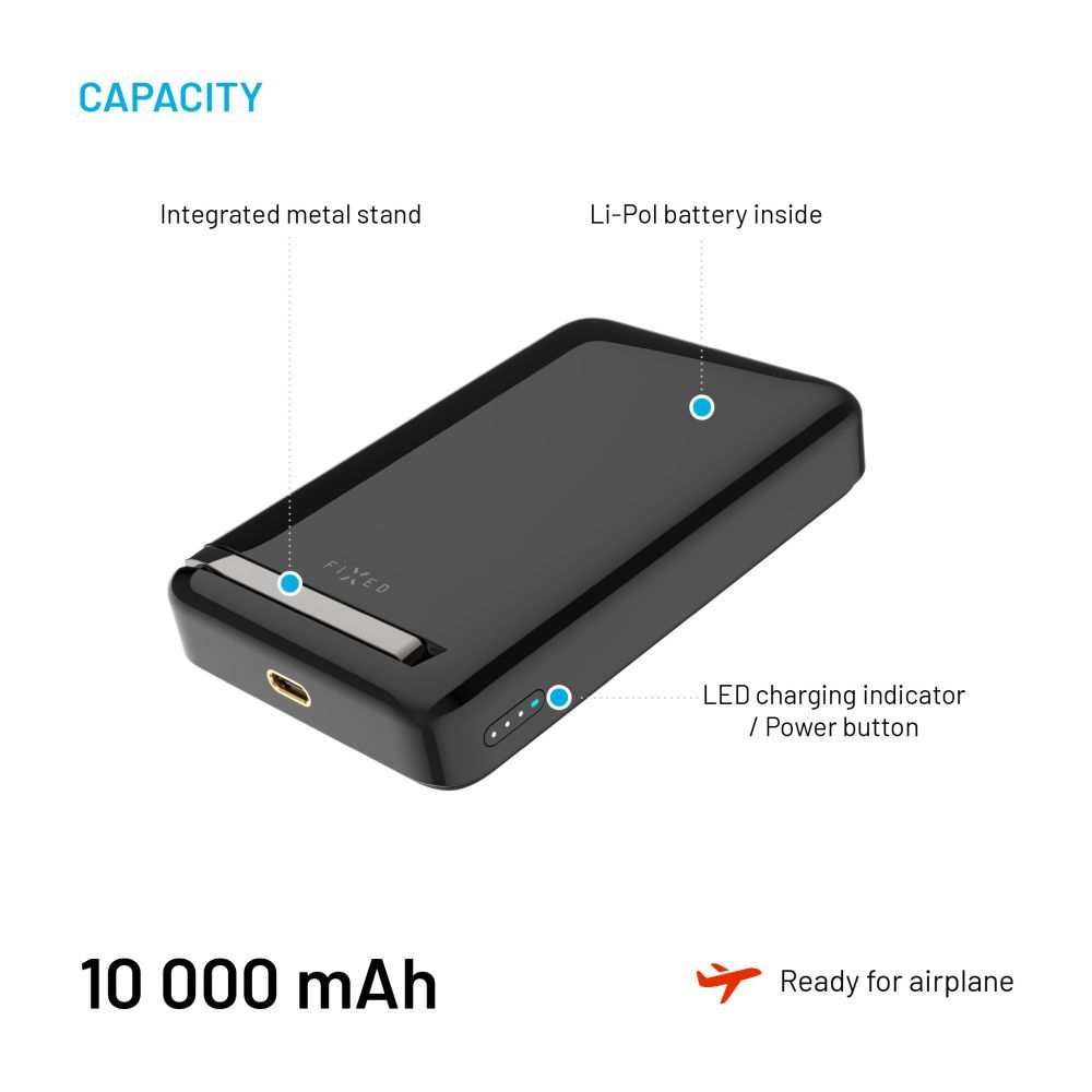 FIXED MagZen 10 Pro Qi2 standard 10000mAh PowerBank fekete - Image 5