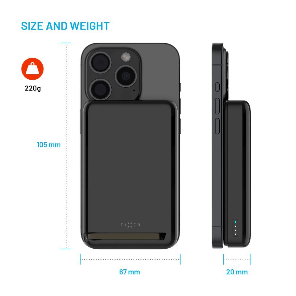 FIXED MagZen 10 Pro Qi2 standard 10000mAh PowerBank fekete - Image 6