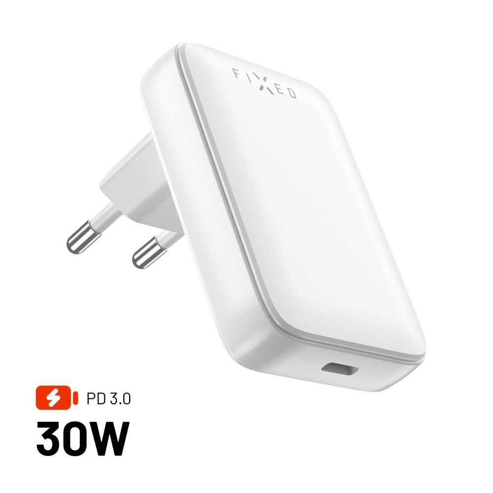 FIXED Slim USB-C úti töltő GaN PD 30W-os fehér - Image 2