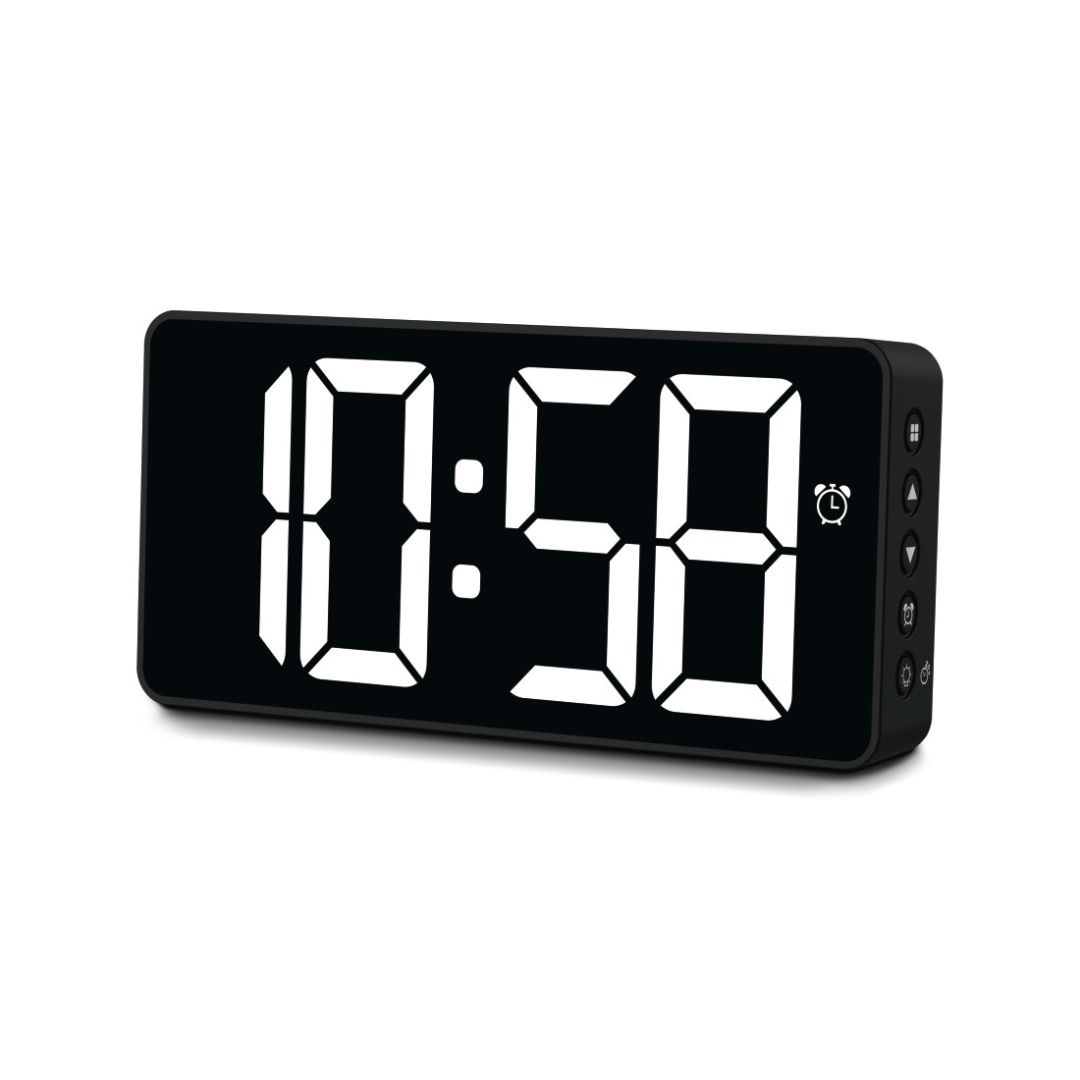 Hama Bali Digital Alarm Clock with Temperature Display Night Mode Black - Image 1